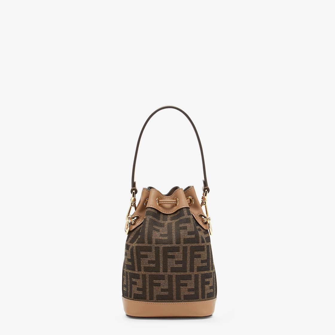 FENDI Mon Tresor Brown FF fabric mini-bag - Image 5